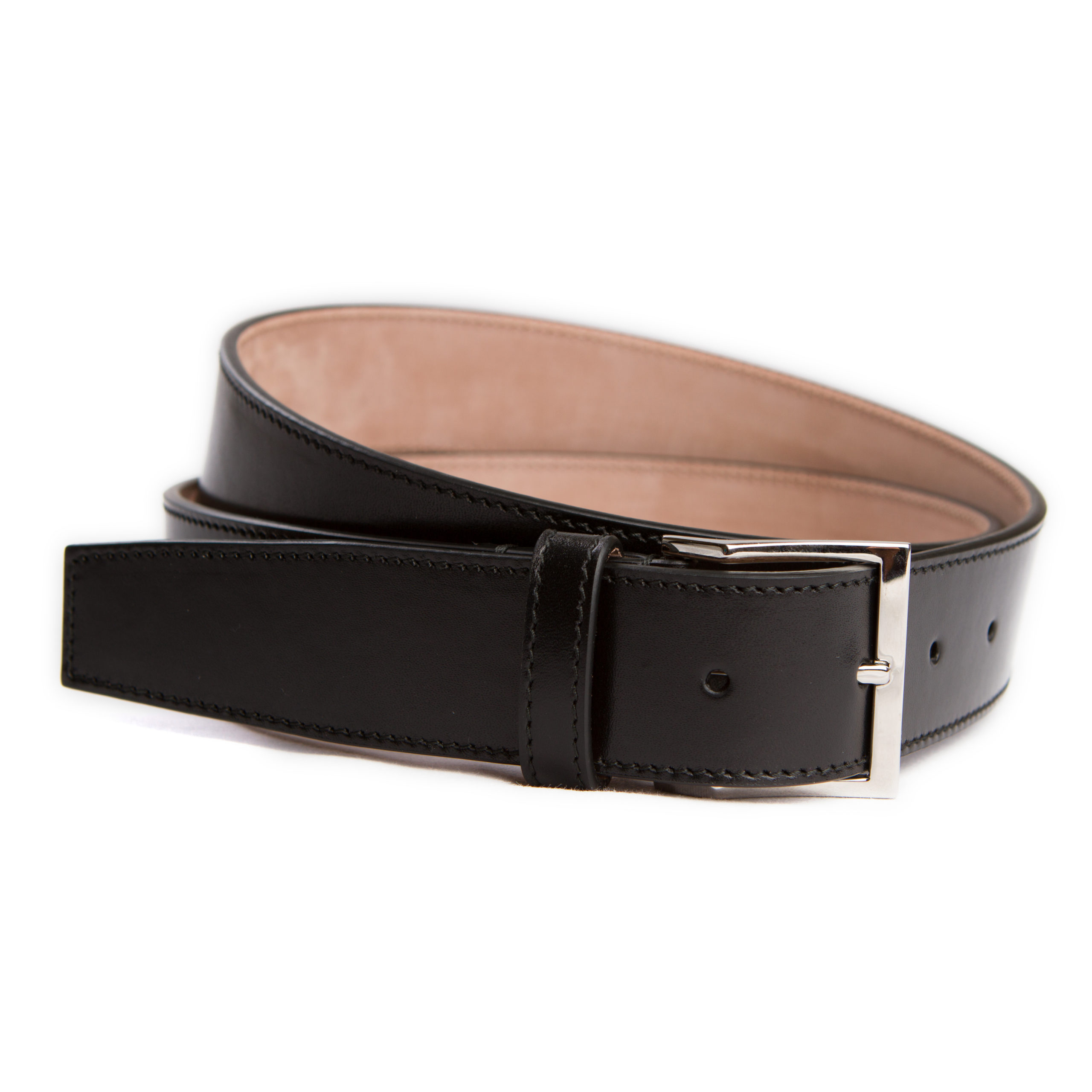 L’AREZZO: BLACK LEATHER BELT | CORSO MILLE