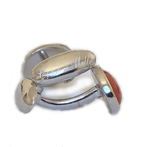 red coral cufflinks
