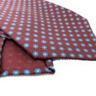 7-fold tie burgungy with floral motif