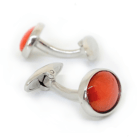 red coral cufflinks