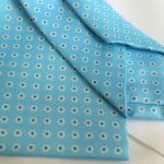 3-fold turquoise silk twill tie