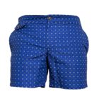 blue micro floral motif swim short