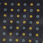 5-fold navy with micro floral motif tie