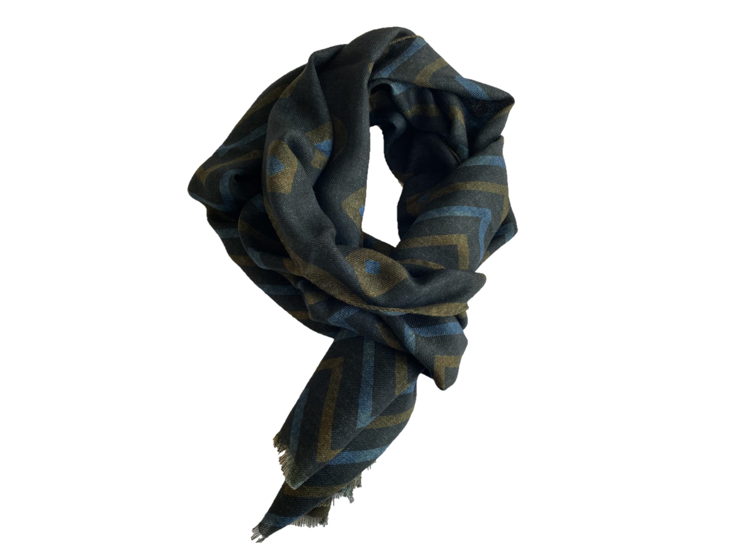 scarf with geometric motif