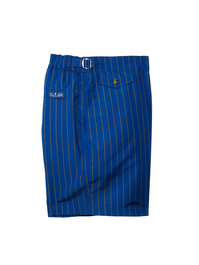 blue tobacco pinstripe swim shorts 4