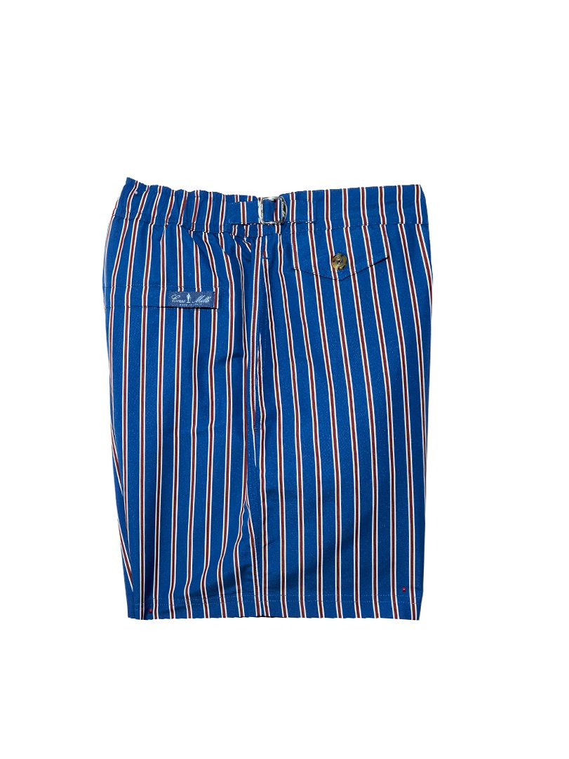 blue heritage red & white pinstripe swim shorts 3