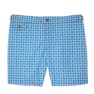 blue circular microprint swim shorts 2
