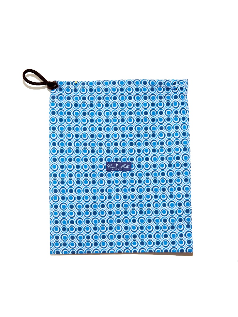 blue circular microprint swim shorts 4