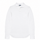 POLO PIQUE LONG SLEEVE WHITE